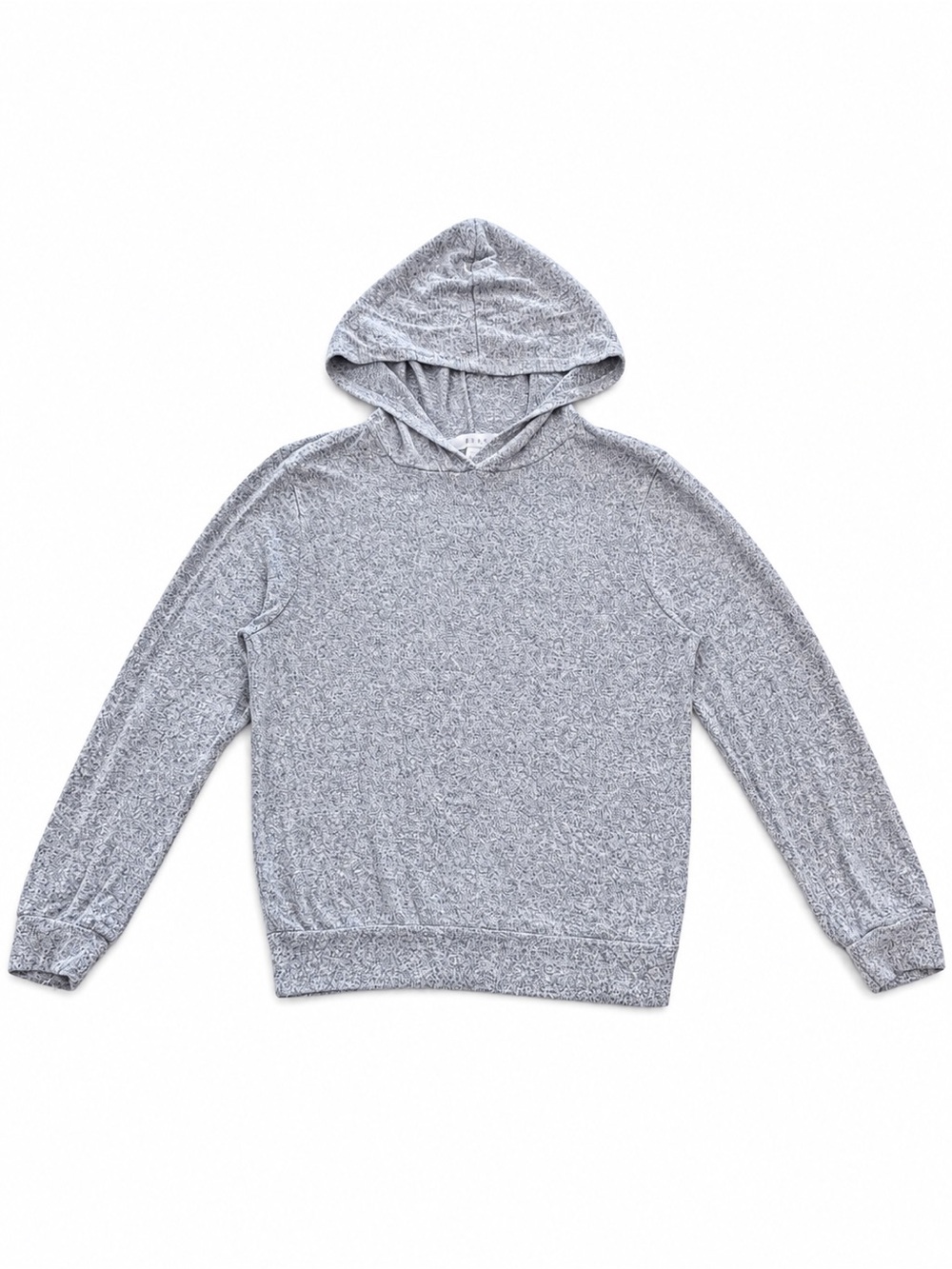GAZE SOFT KNIT CASUAL PULLOVER HOODIE WOMENS XSMALL HEATHER GRAY COZY LOUNGE